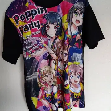 BanG Dream! Poppin'Party 캐릭터 T셔츠 L 사이즈