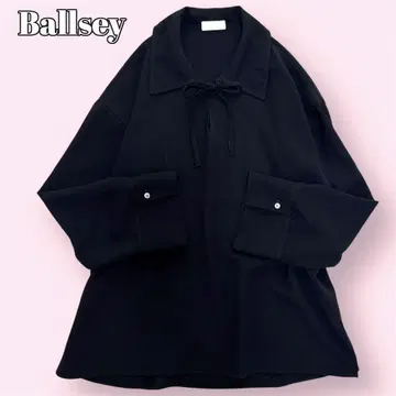 [ 보르지 ] 투모로우랜드 리본 타이 블랙 블라우스 M 일본제