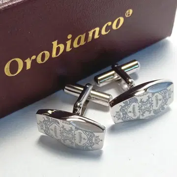 oac16 Orobianco 오로비안코 커프 링크스 브러쉬드 실버
