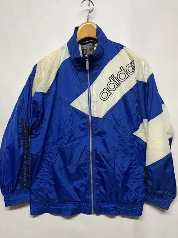 90s 빈티지 아디다스 나일론 셋업 저지 파랑 사이즈 S