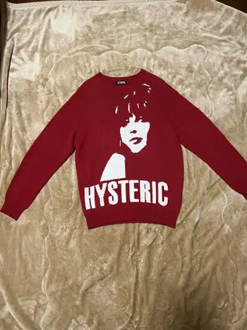 HYSTERIC 빨간색 니트 스웨터 M 사이즈