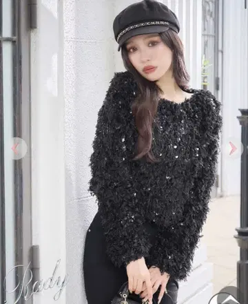 Rady 스팽글 상의 블랙 사이즈 M