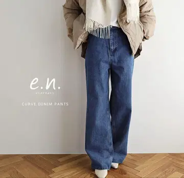 에버네이비 evernavy 커브 데님 팬츠 S