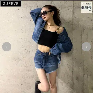 데님 여성용 팬츠 숏팬츠 하의 아베일 숏 팬츠