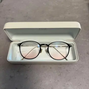 JINS 중안부 단축 안경 / 티크 컬러 오렌지 레드