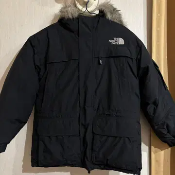 THE NORTH FACE 블랙 다운 자켓 퍼 포함
