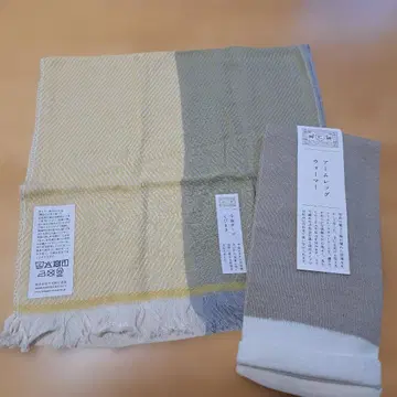 이마바리 거즈 목도리와 암 레그 워머 세트