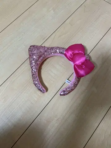 핑크 글리터 머리띠 헬로키티