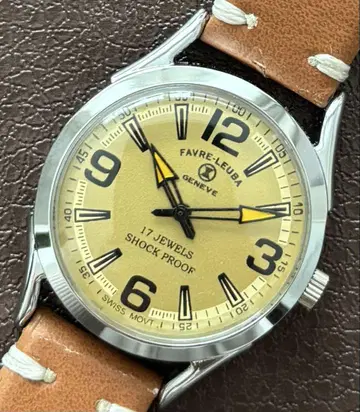 빈티지 FAVRE-LEUBA 수동 와인딩 시계 남성용 손목시계