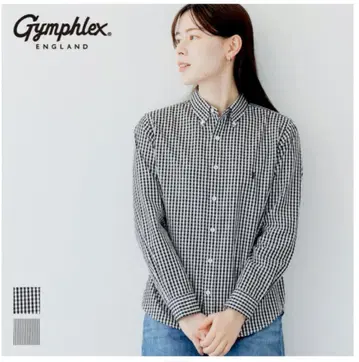 Gymphlex 깅엄 체크 긴팔 셔츠