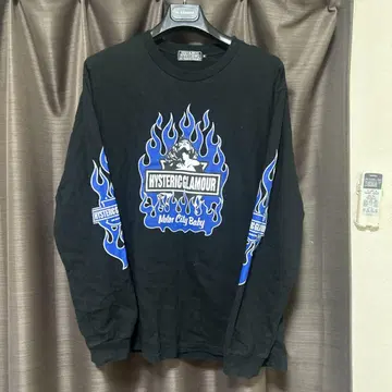 HYSTERIC GLAMOUR 프레임 디자인 긴팔 티셔츠 M 사이즈