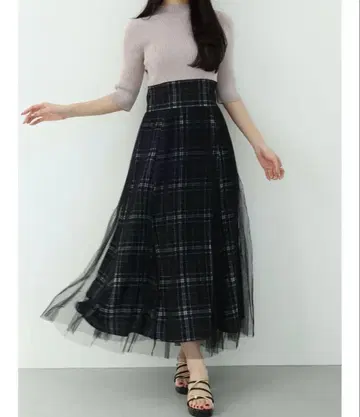 머큐리 듀오 튤 레이어드 니트 도킹 원피스