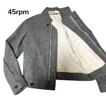 새상품급 45rpm 울 라이더 자켓 그레이 융모 울 2