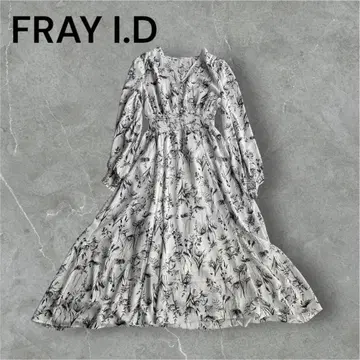 최저가 프레이 아이디 셔링 플라워 원피스 롱 꽃무늬 A라인