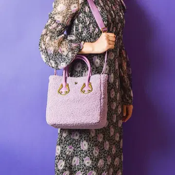 ANNA SUI 안나수이 보아 소재 2WAY 숄더 토트백 대 라벤더