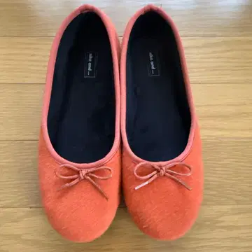 niko and - 오렌지 리본 포함 플랫슈즈