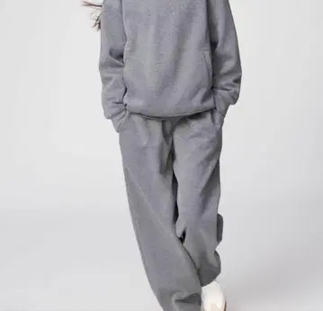 유니클로 UNIQLO:C 05 그레이 맨투맨 와이드 팬츠 남녀 공용 XS