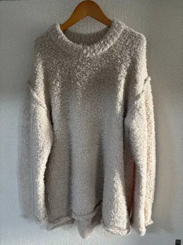 ARKET 플리스 긴팔 스웨터 S 크림색