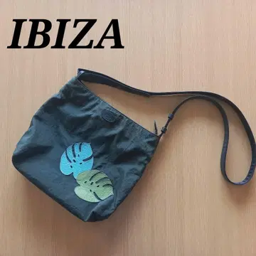 IBIZA 이비사 숄더백 보타니컬 그린 몬스테라 패턴