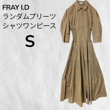 FRAY I.D 프레이 아이디 랜덤 플리츠 셔츠 원피스 레이스업