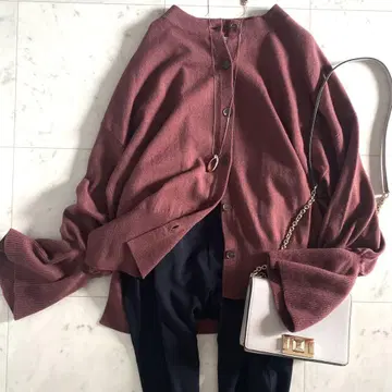 새상품급 파비아나 필리피 캐시미어 실크 플레어 슬리브 가디건 현행 택