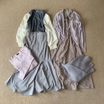 오피스 캐주얼 여성용 의류 묶음 판매 돌려입기 코디 판매 가을/겨울 쿨톤