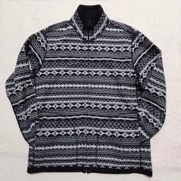UNIQLO 집업 플리스 자켓 리버서블 (기하학/블랙) XL