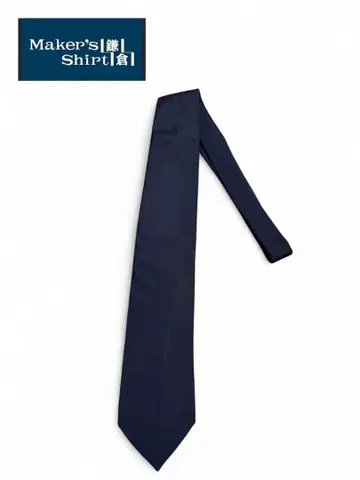 메이커스 셔츠 카마쿠라 네이비 무지 넥타이