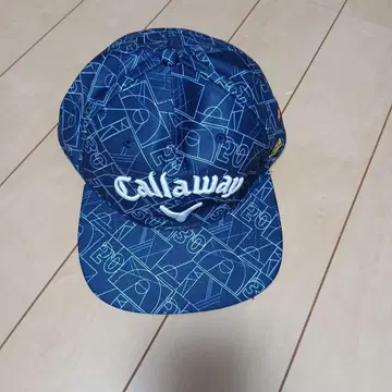 Callaway 네이비 기하학 패턴 캡