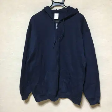 새상품 GILDAN 길단 집업 후드티 네이비 XL