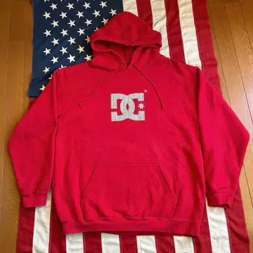 90s 빈티지 DC SHOE CO USA 후드 맨투맨 XL 레드