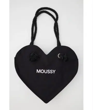 MOUSSY 하트형 토트백 블랙