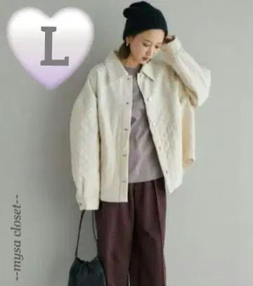 시마무라 다나카 리나 퀼트 절개 자켓 L 사이즈