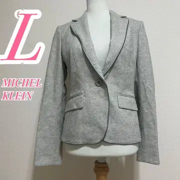 MICHEL KLEIN 그레이 테일러드 자켓 L 오피스 울