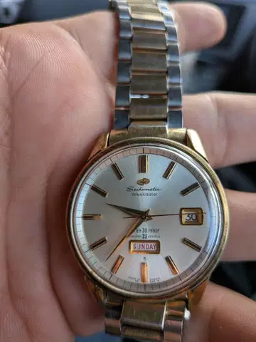 Seiko 자동 와인딩 시계 실버/골드