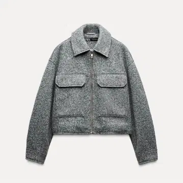 ZARA 부클레 크롭 자켓 블루종 S