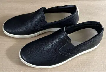 ecco 에코 가죽 슬립온 주름 가공 블랙 23.5cm