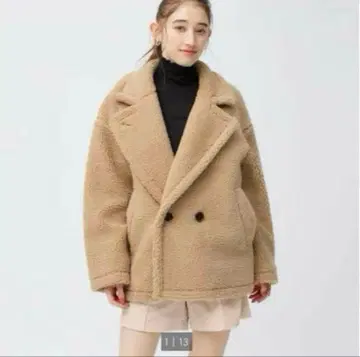 [ 새상품 ] GU 보아 하프 코트