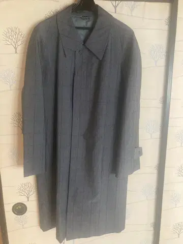 스텐카라 코트 그레이 계열 체크
