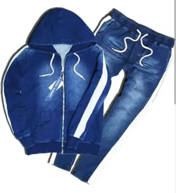 새상품 데님 후드티 & 조거 팬츠 셋업 룸웨어