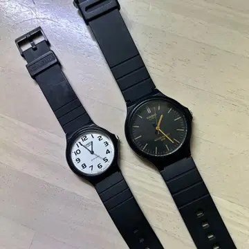 CASIO 쿼츠 손목시계 블랙 2개