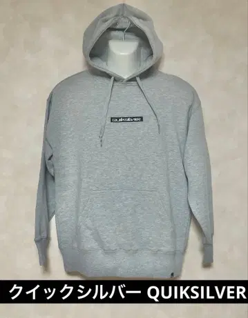 미사용 새상품 Quiksilver 그레이 후드 부착 맨투맨 퀵실버