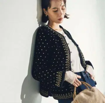 torrazzo donna 빈티지풍 오리지널 자수 자켓 블랙