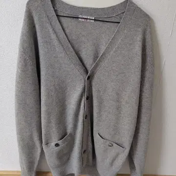 Papas 그레이 가디건 양모 100% L 사이즈
