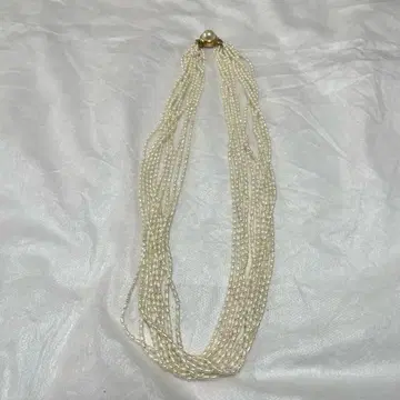 새상품급 10연 담수 펄 목걸이 60cm