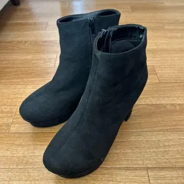 유메텐보 숏부츠 스웨이드 블랙 24cm