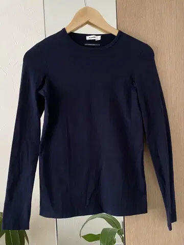 질 샌더 바디 네이비 긴팔 티셔츠 롱티