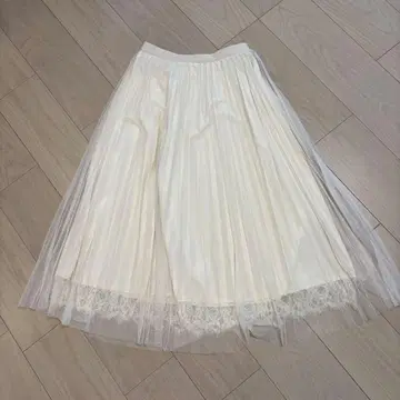 DouDou 아이보리 플리츠 스커트