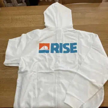 RISE 화이트 풀 집업 후드티
