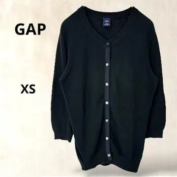 [ GAP ] 면 100% 가디건 시스루 니트 블랙 XS 깔끔